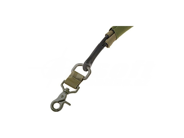 1-bodový taktický popruh Bungee - olivový, polstrovaný, GFC