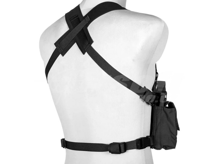 Taktický Chest Rig typu D3CRX - černý, PEW Tactical