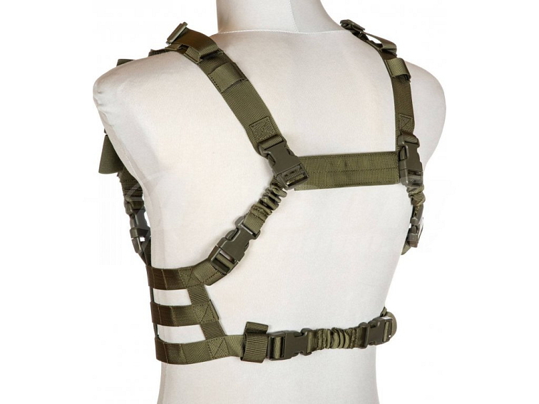 Lehký taktický Chest Rig s jednobodovým popruhem - olivový, Primal Gear