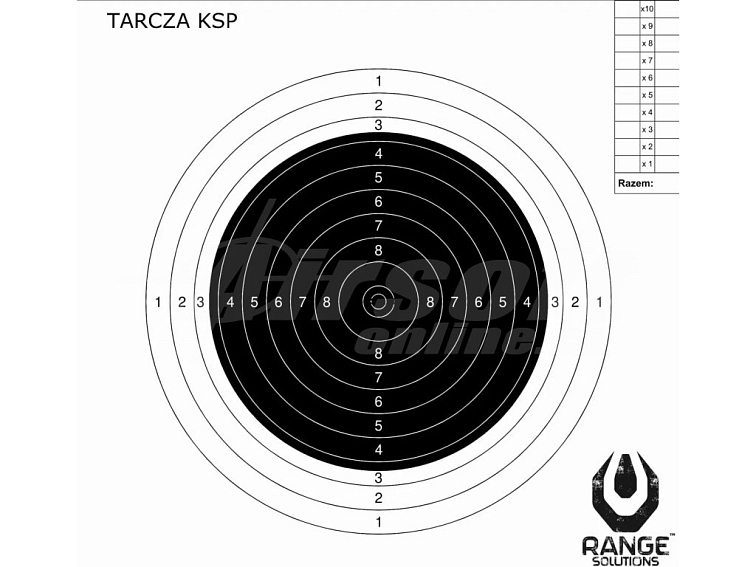 Střelecký terč KSP Sport - 500ks, 200x200mm, Range Solutions