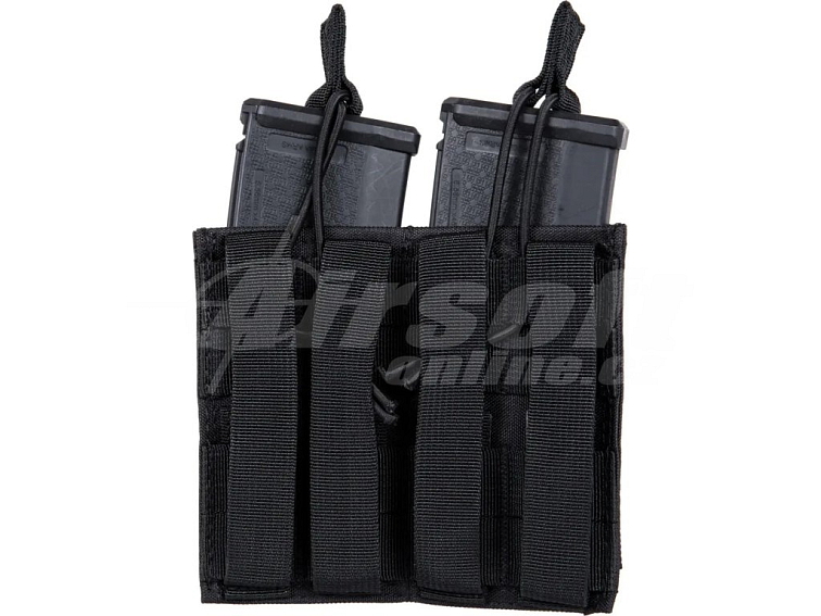Univerzální otevřená dvojitá MOLLE sumka pro M4 - černá, GFC