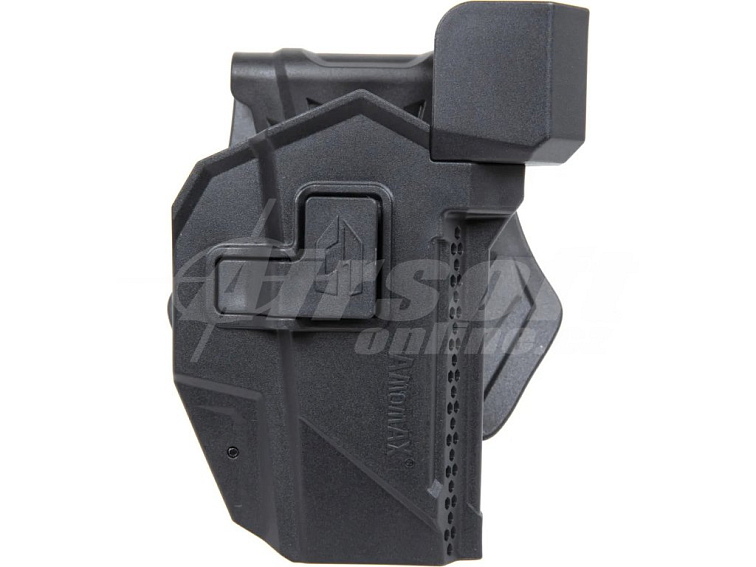 Opaskové pouzdro / holster pro Glock 19/23/32 s kolimátorem - pro praváky, černé, Amomax