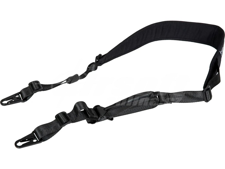 Nastavitelný 2-bodový taktický popruh s polstrováním - černý, Amomax