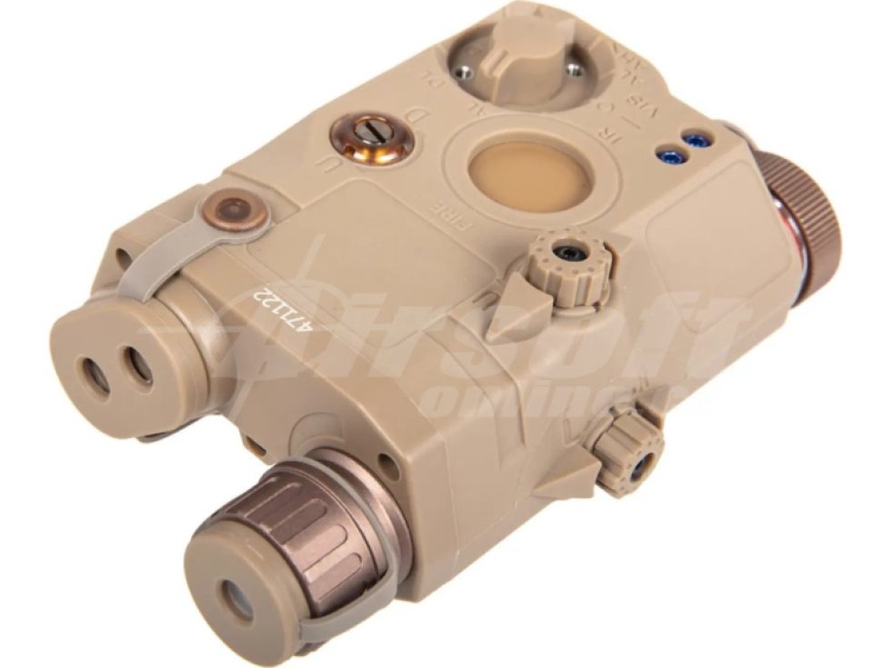 Replika AN/PEQ-15 se svítilnou + červený laser - FDE, WADSN