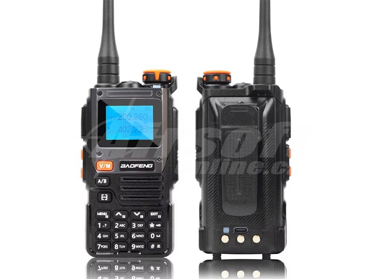Vysílačka Baofeng UV-K61 Tri-band (AIR / VHF / UHF), USB-C - černá, BAOFENG