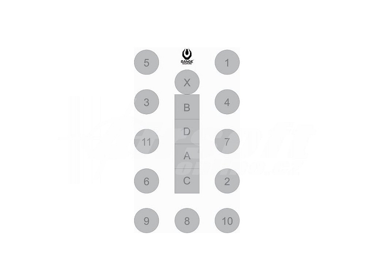 Střelecký terč SOP-3 - 50ks, 780x500 mm, Range Solutions
