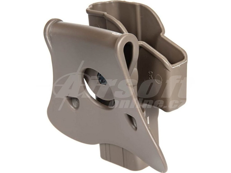 Polymerové opaskové pouzdro pro Glock - pískové FDE, Amomax