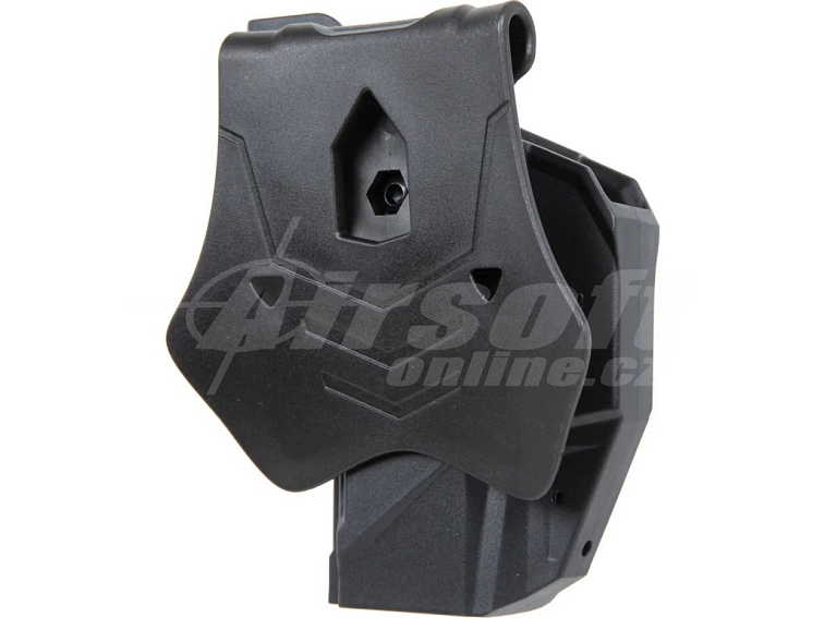 Opaskové pouzdro / holster pro Glock 19/23/32 s kolimátorem - pro praváky, černé, Amomax