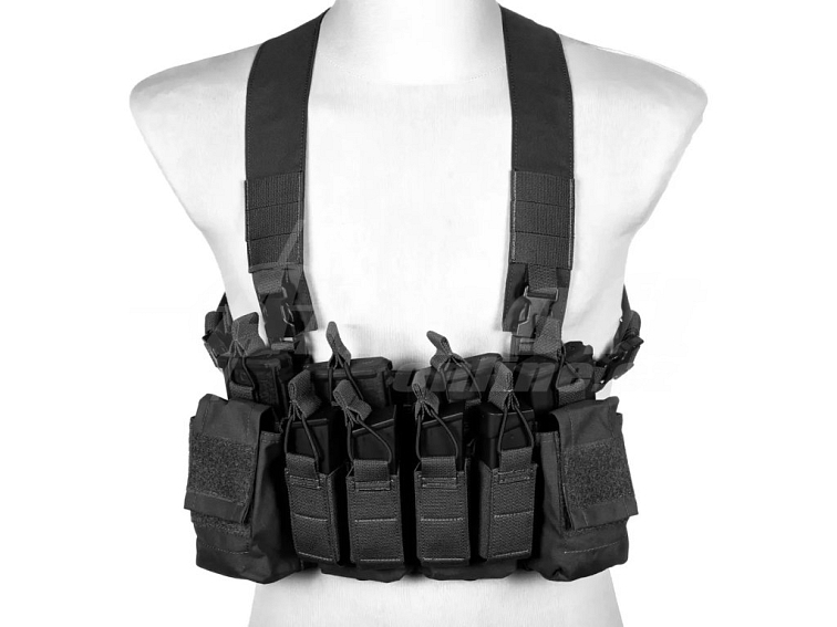 Taktický Chest Rig typu D3CRX - černý, PEW Tactical