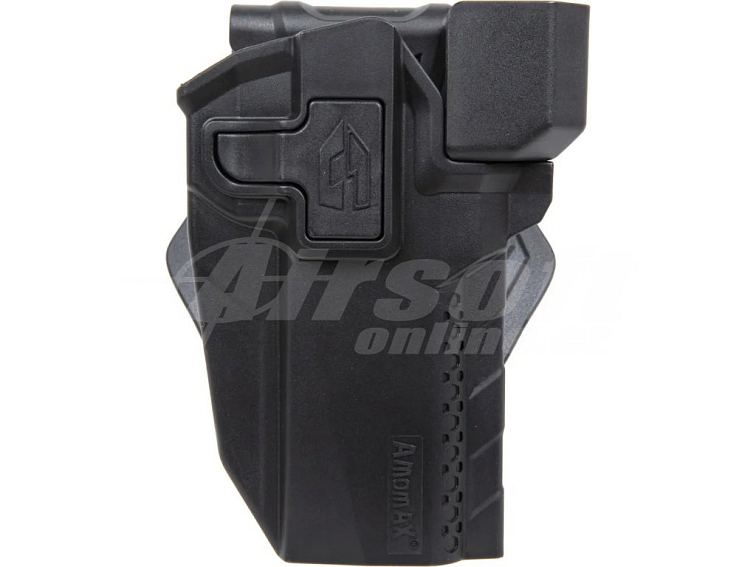 Opaskové pouzdro / holster pro 1911 s kolimátorem - pro praváky, černé, Amomax