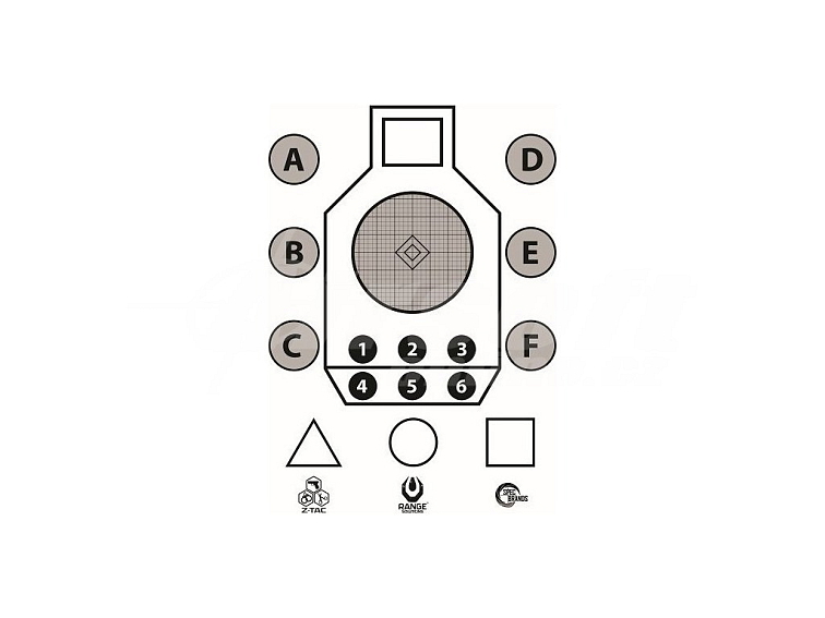 Malý střelecký terč - 50ks, 700x500 mm, Range Solutions