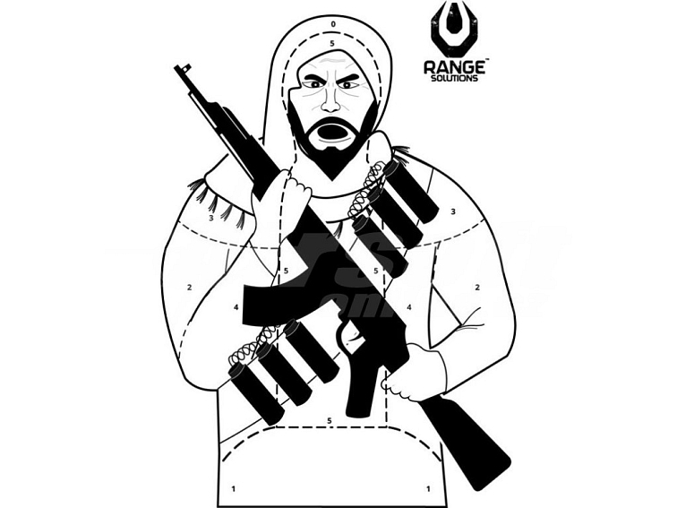 Cvičný terč RS-Terorista - 50ks, Range Solutions