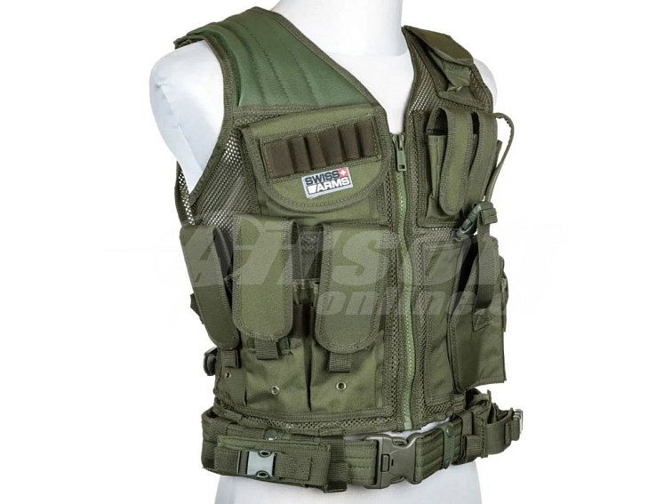 Univerzální taktická vesta BT-4 - olivová OD, Swiss Arms