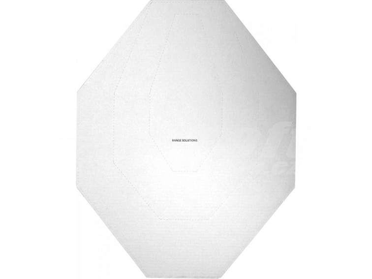 Kartonový terč IPSC 46x50cm - 1ks, bílý, Range Solutions