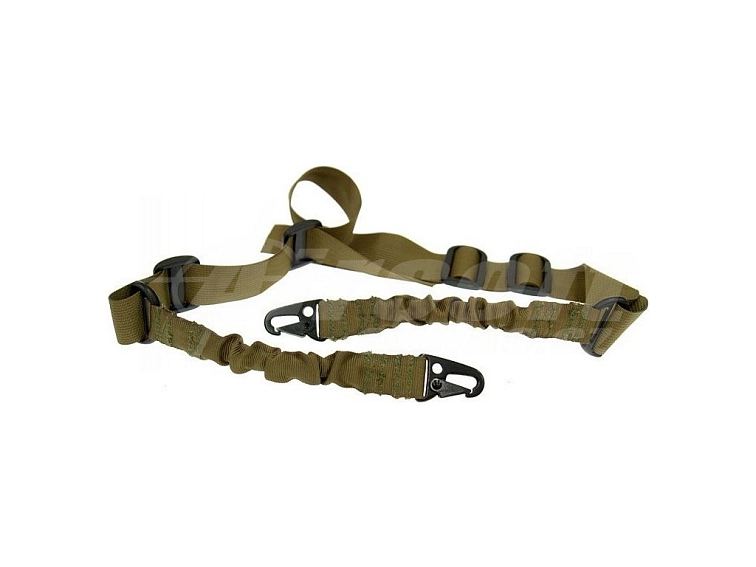 2-bodový taktický popruh Bungee - Coyote Brown, GFC