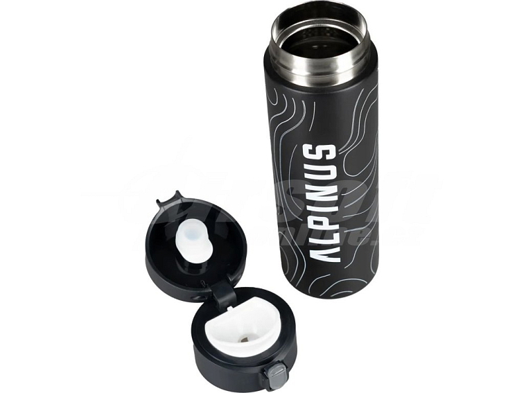 Turistická termo láhev Livigno 500ml - černá, Alpinus