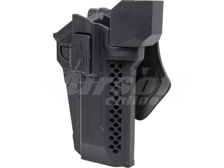 Opaskové pouzdro / holster pro M9 s kolimátorem - pro praváky, černé, Amomax