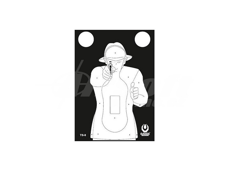 Střelecký terč TS-9 “Frenchman” - 500ks, 495x695 mm, Range Solutions