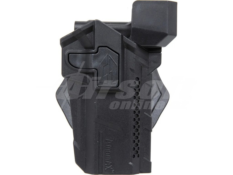 Opaskové pouzdro / holster pro Hi-Capa s kolimátorem - pro praváky, černé, Amomax