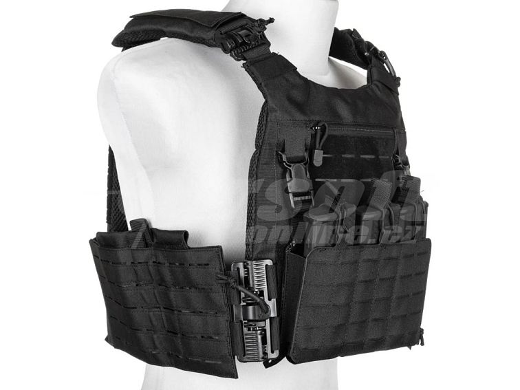 Taktická vesta / nosič plátů QR - černá, Specna Arms