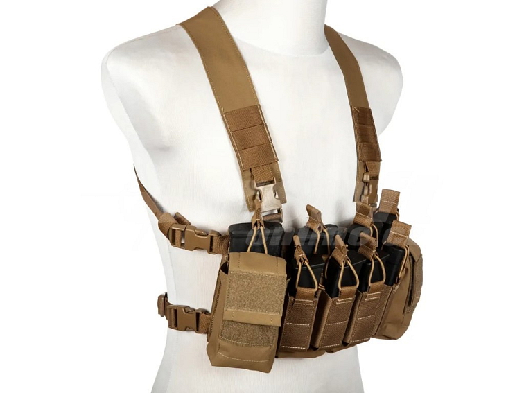 Taktický Chest Rig typu D3CRX - Coyote Brown, PEW Tactical