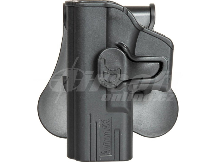 Polymerové opaskové pouzdro pro Glock 19/23/32 - černé, pro leváky, Amomax