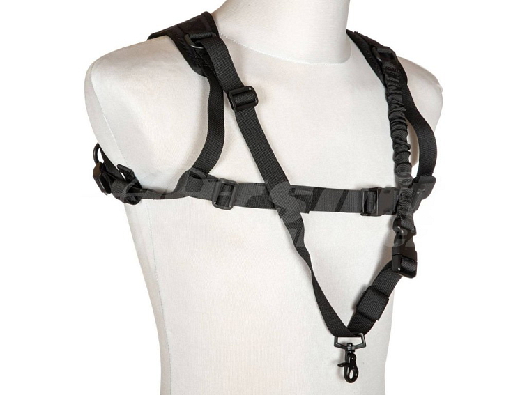 Jednobodový popruh se šráky Tacotherium - černý, Primal Gear