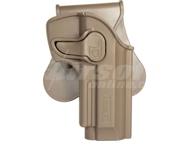 Opaskové polymerové pouzdro Per-Fit™ pro Beretta 92, 92FS, M9 - pískové FDE, Amomax