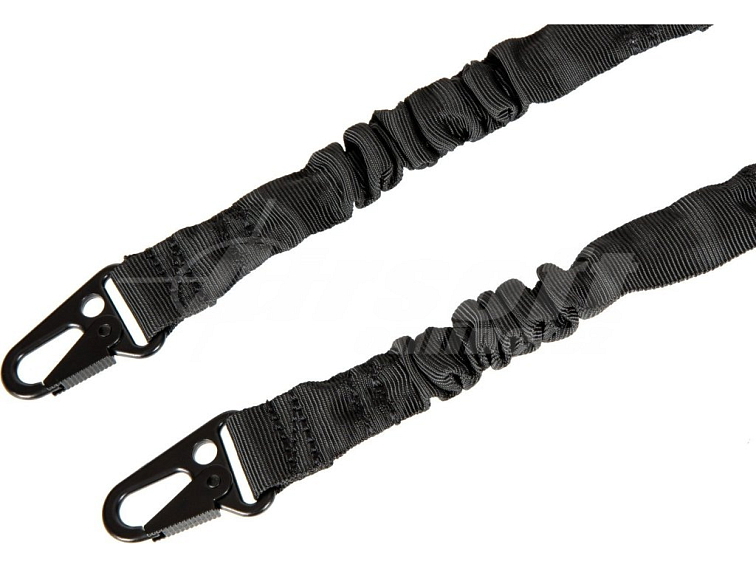 Dvoubodový bungee popruh s HK klipem - černý, Amomax