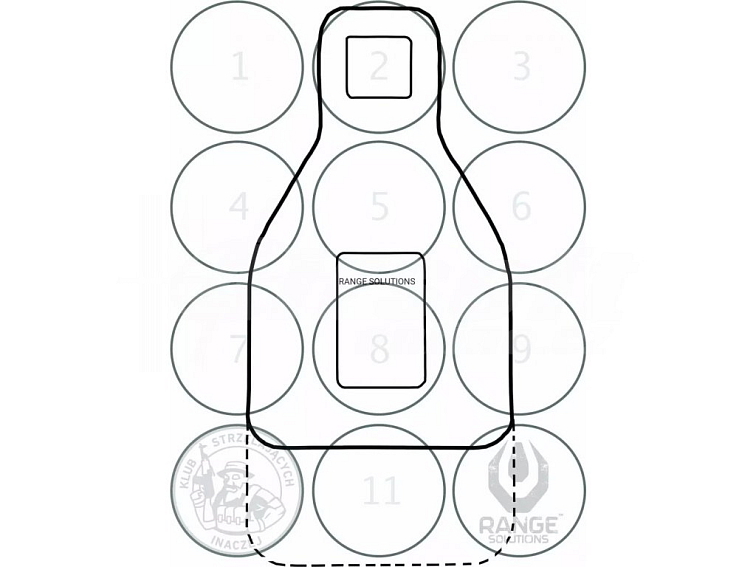 Střelecký terč FBI KSI - 500ks, 500x700mm, Range Solutions