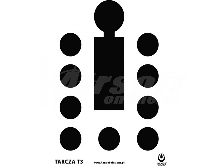 Střelecké terče T3 480x680mm - 500ks, Range Solutions