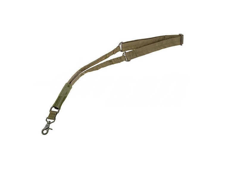 1-bodový taktický popruh Bungee - olivový, polstrovaný, GFC