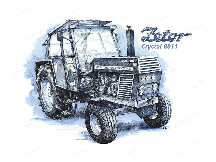 Plátěná taška - traktor Zetor Crystal 8011