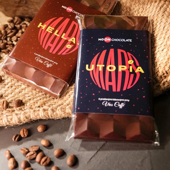 MARS UTOPIA - tmavá bean to bar čokoláda s kávou a s 74% obsahem kakaa