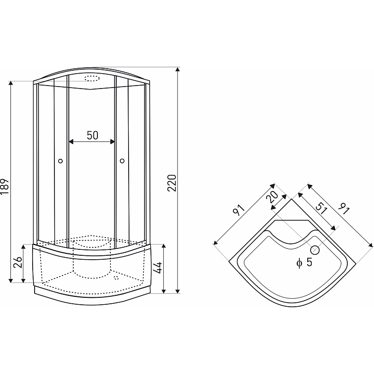 Sprchový box PRESTO 90