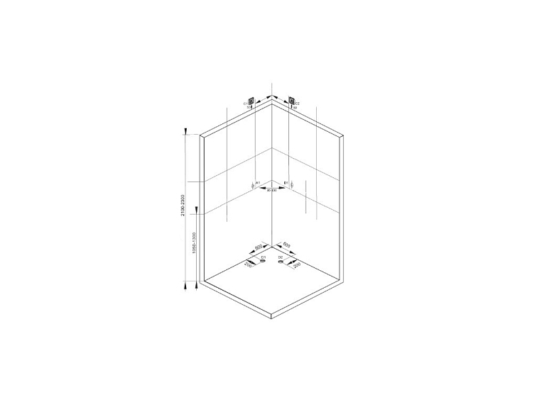 Sprchový box VITA 90x90x215 (CL97)