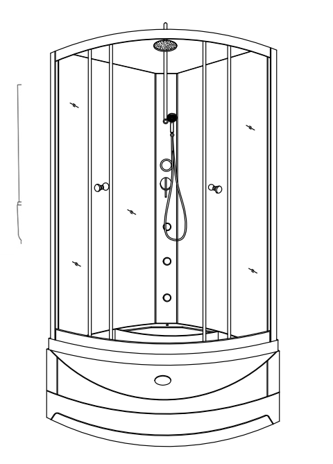 Sprchový box VERA 80x80