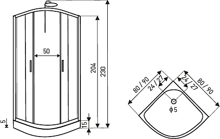 Sprchový box FARO 80x80 nebo 90x90