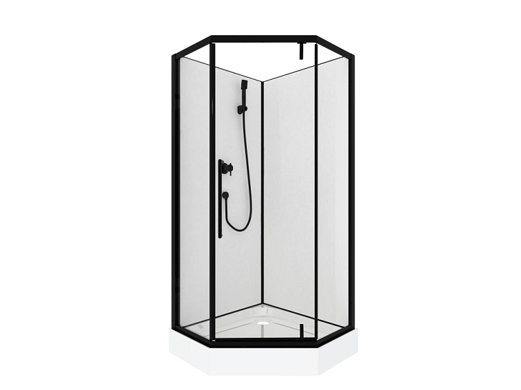 Sprchový box DIAMOND black 90x90x200