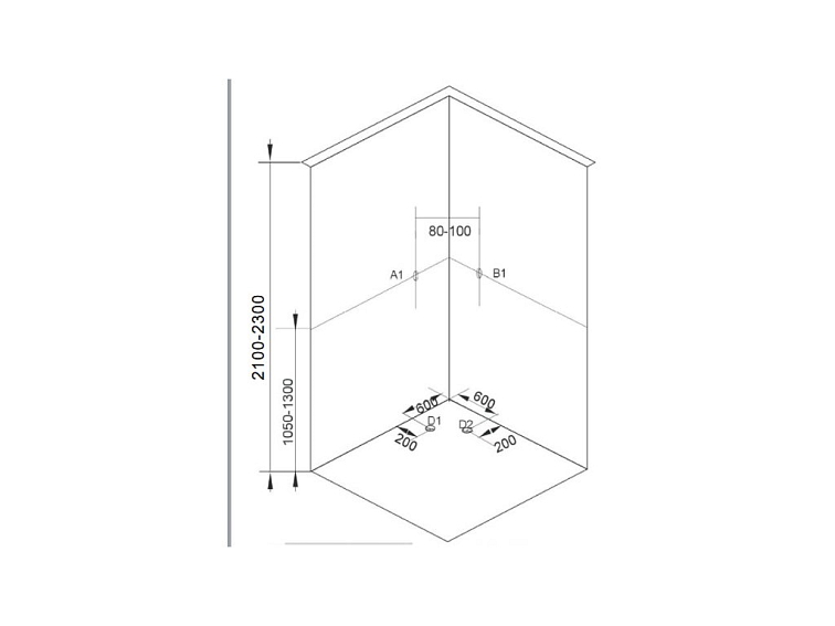 Sprchový box BELA 80x80x203 (PS12B)