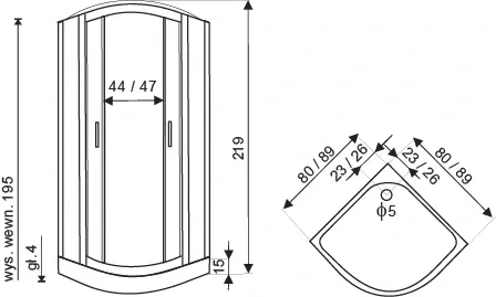 Sprchový box LETICIA 80x80 nebo 90x90