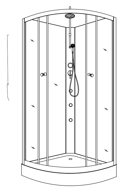 Sprchový box LUNA 80x80 nebo 90x90