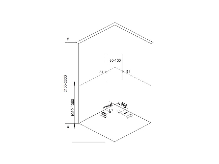 Sprchový box SCALA black 90x90x215 (CL96)