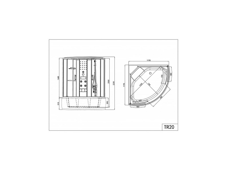 Sprchový box SALSA 120x120x228 (TR20)