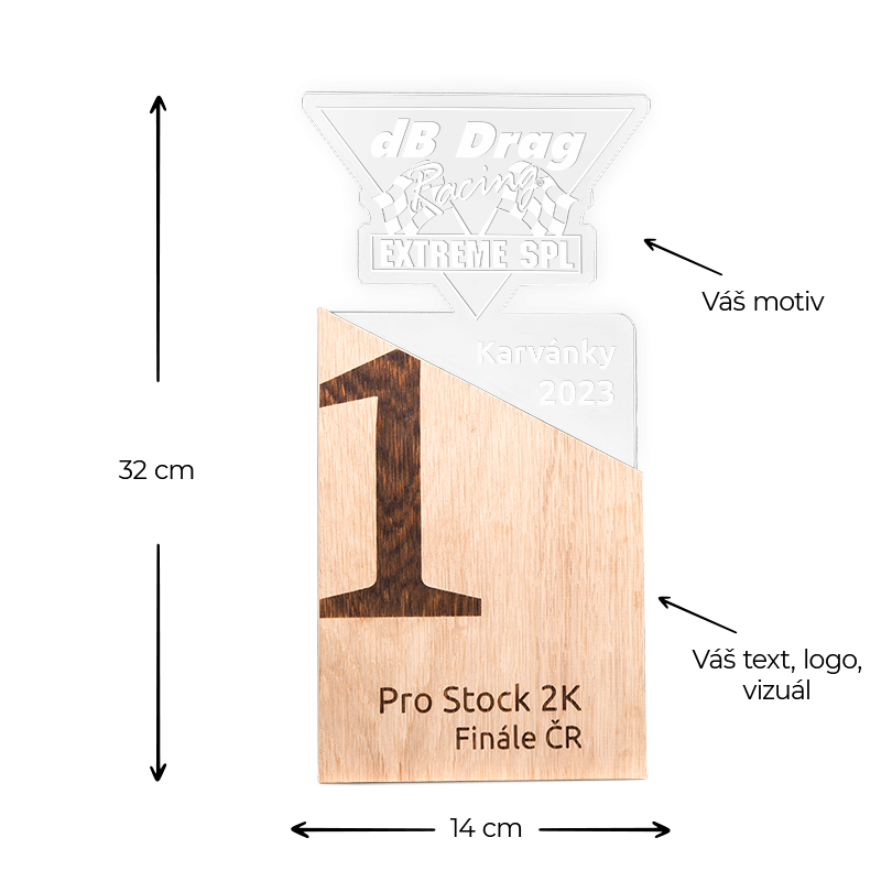 Masivní trofej / pohár s akrylátem: Nevada