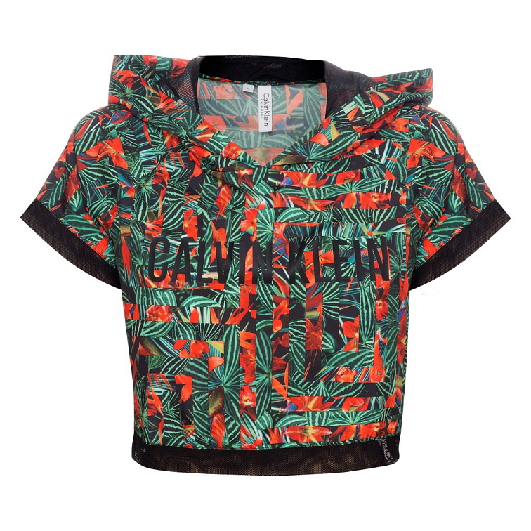 Calvin Klein Beach Cropped Hoodie-Print