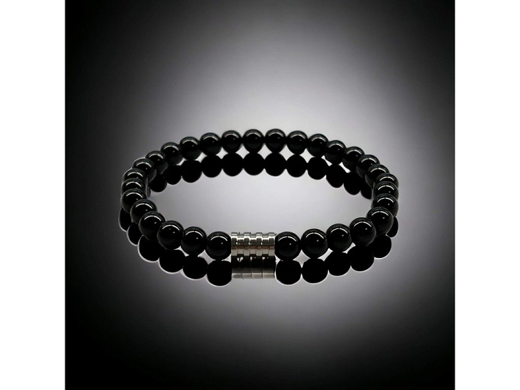 Náramek minerální onyx černý
