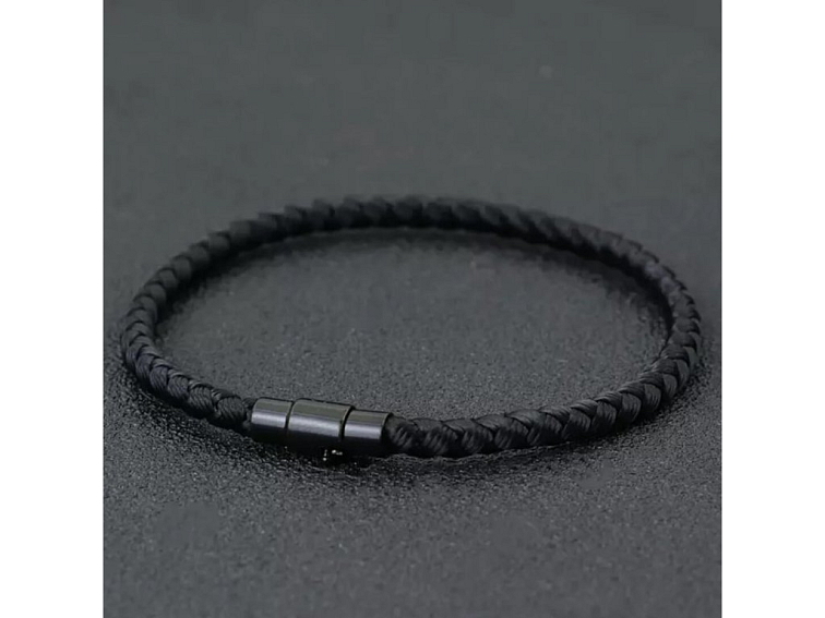 Náramek pletený designový černý