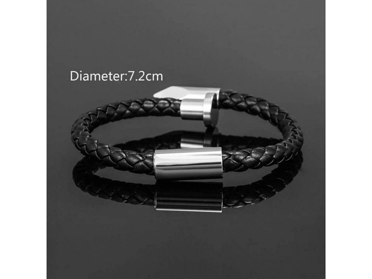 Náramek stříbrný nerezový se špičkou