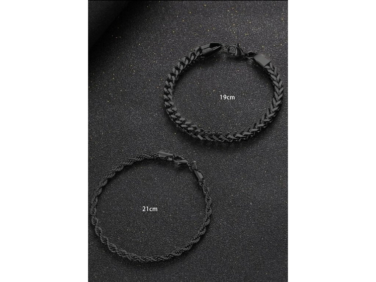 Náramkový set - řetízkový nerez